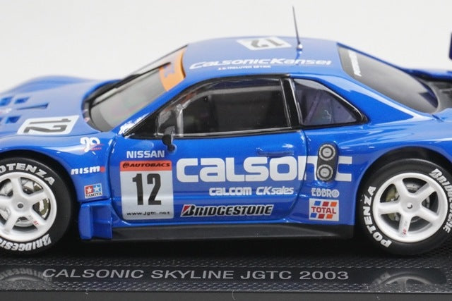 1:43 EBBRO P412 CALSONIC Skyline JGTC 2003 #12 model car