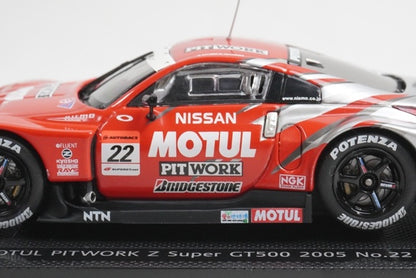 1:43 EBBRO 43688 Nissan MOTUL Pit Work Z SUPER GT500 2005 #22 model car