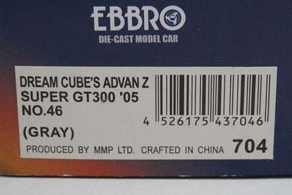 1:43 EBBRO 43704 Nissan Dream Cube ADVAN Z SUPER GT300 2005 #46 model car
