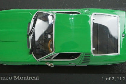 1:43 MINICHAMPS 400120621 Alfa Romeo Montreal 1973 Green model car