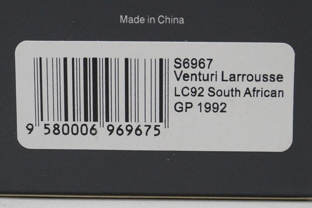 1:43 SPARK S6967 Venturi Larousse Lamborghini LC92 South African GP 1992 #30 model car