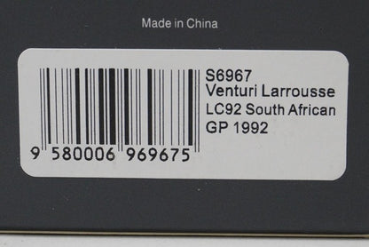 1:43 SPARK S6967 Venturi Larousse Lamborghini LC92 South African GP 1992 #30 model car