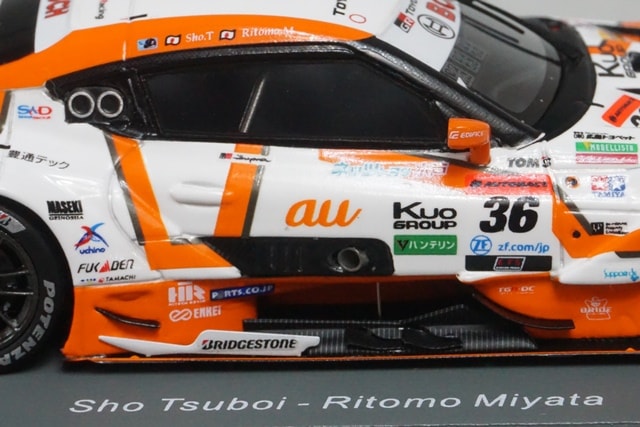 1:43 SPARK 43SGT2023 Toyota au TOM'S GR Supra TGR GT500 Super GT 2023 #36 Champion board included model car