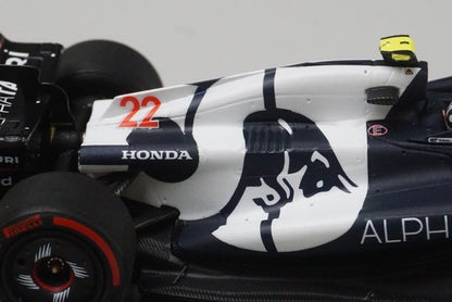 1:43 SPARK S8572 Alfa Tauri AT04 Scuderia Bahrain GP 2023 #22 Yuki Tsunoda