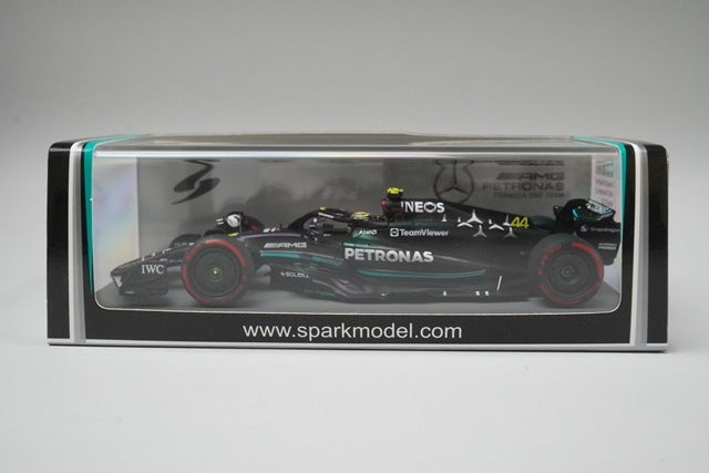 1:43 SPARK S8590 Mercedes-AMG Petronas F1 Team W14 E-Performance British GP 3rd 2023 #44 L. Hamilton model car