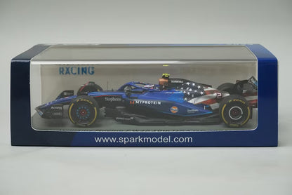 1:43 Spark S8918 Williams Racing FW45 United States GP 10th 2023 #2 L. Sargent