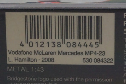1:43 MINICHAMPS 530084322 Vodafone McLaren Mercedes MP4-23 2008 #22 L. Hamilton model car