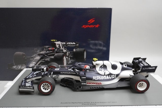 1:18 Spark 18S591 AlphaTauri Honda AT02 Azerbaijan GP 3rd 2021 #10 P.Gasly model car