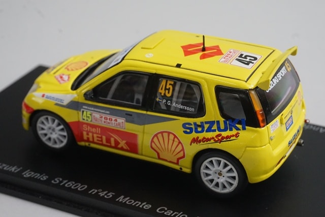 1:43 Spark S0623 Suzuki Ignis S1600 Monte Carlo Rally 2004 #45 P.G.Anderson model car