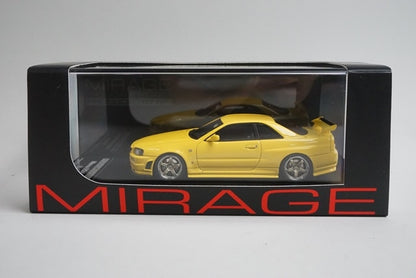 1:43 HPI 8400 Mirage Nissan NISMO R34 GT-R S-tune Lightning Yellow model car