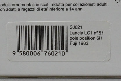 1:43 SPARK SJ021 Lancia LC1 Fuji 6H Pole Position 1982 #51 Martini model car