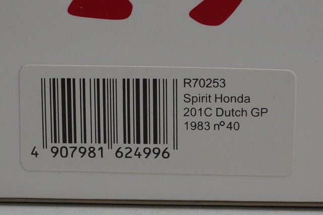 1:43 Rave R70253 Spirit Honda 201C Dutch GP 1983 #40 S. Johansson model car