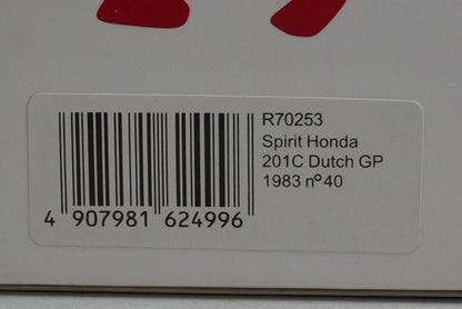 1:43 Rave R70253 Spirit Honda 201C Dutch GP 1983 #40 S. Johansson model car