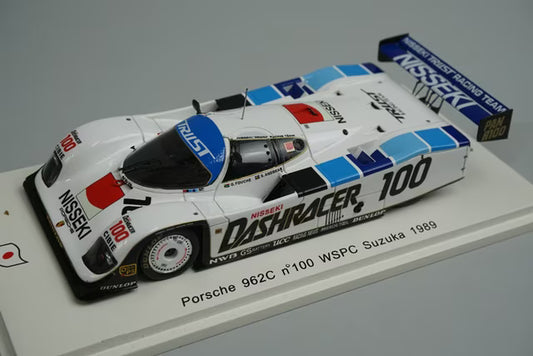 1:43 Spark SJ025 Porsche 962C WSPC Suzuka 1989 #100 G.Fouche S.Andsker model car