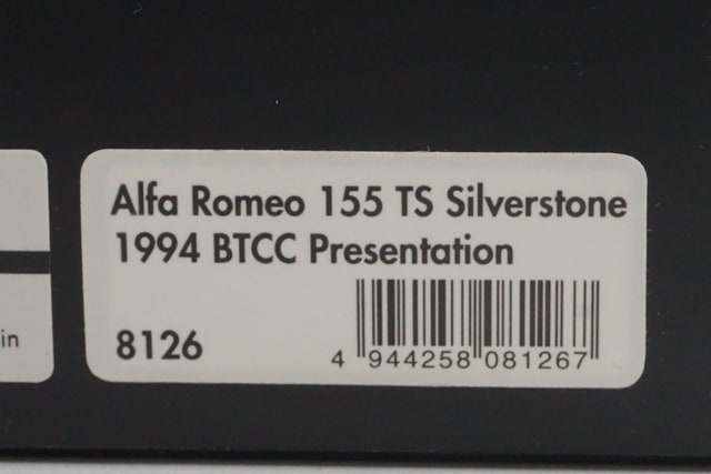 1:43 HPI 8126 Alfa Romeo 155 TS Silverstone BTCC Presentation 1994 #155
