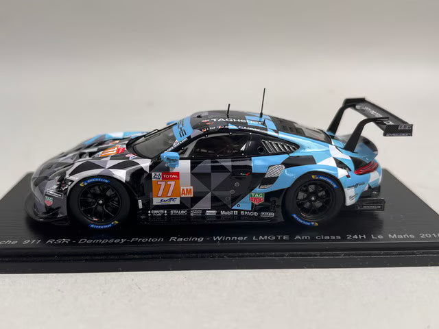 1:43 Spark S7039 Porsche 911 RSR Dempsey Proton Racing LMGTE Am class Le Mans 24 Hours Winner 2018 #77