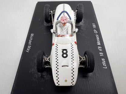 1:43 Spark S1828 Lotus F1 Monaco GP 1961 #33 M. May