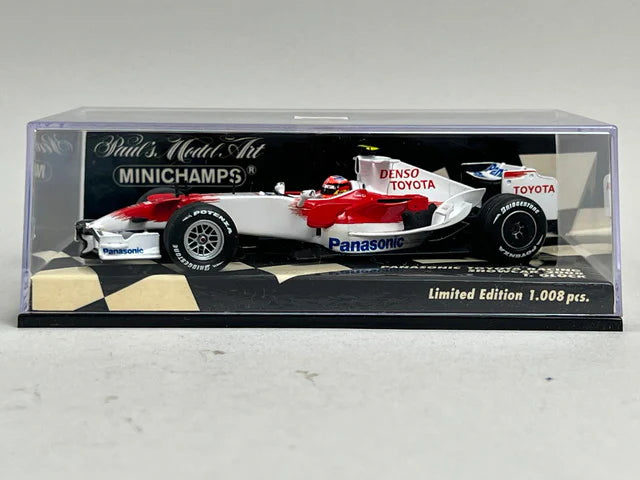 1:43 MINICHAMPS 400080082 Panasonic Toyota Racing Show Car 2008 #12 T. Glock