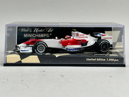 1:43 MINICHAMPS 400080082 Panasonic Toyota Racing Show Car 2008 #12 T. Glock