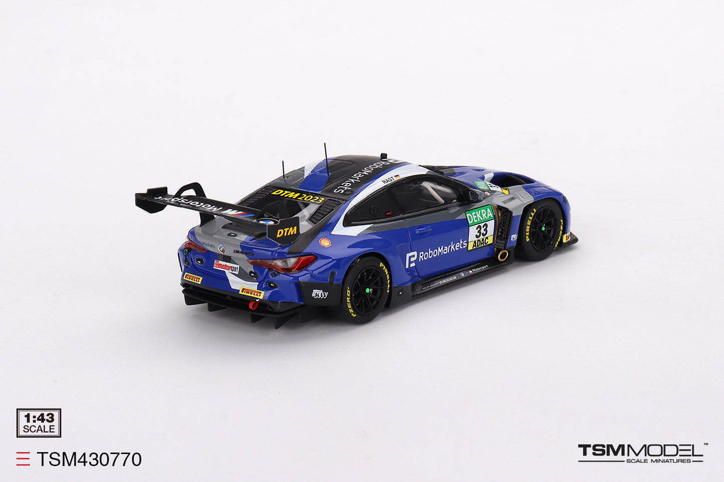 [ Back-order ] TSM TSM430770 1:43 BMW M4 GT3 DTM 2023 #33Schubert Motorsport model car