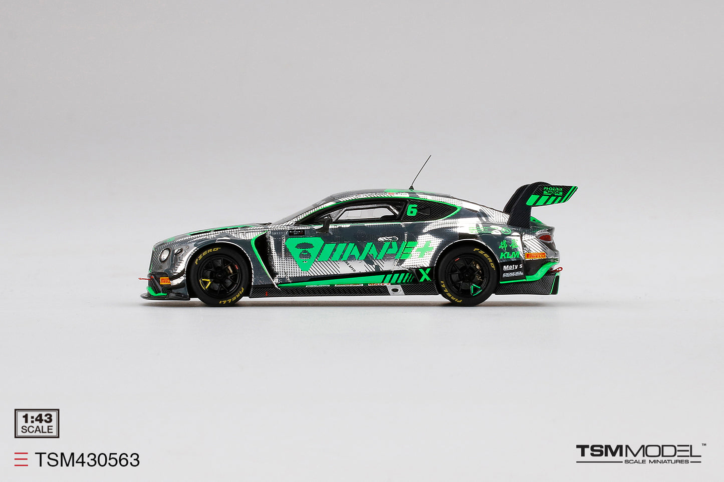 [ Back-order ] TSM TSM430563 1:43 Bentley Continental GT3 AAPE Blancpain GT Asia 2018 #6 model car