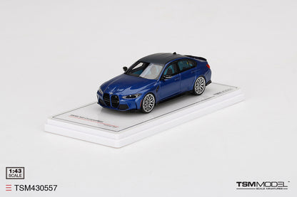 [ Back-order ] TSM TSM430557 1:43 BMW M3 Competition G80 Portimao Blue Metallic model car