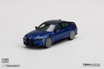 [ Back-order ] TSM TSM430557 1:43 BMW M3 Competition G80 Portimao Blue Metallic model car