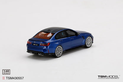 [ Back-order ] TSM TSM430557 1:43 BMW M3 Competition G80 Portimao Blue Metallic model car