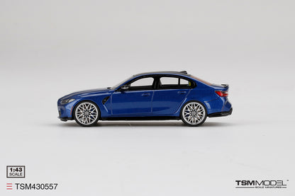 [ Back-order ] TSM TSM430557 1:43 BMW M3 Competition G80 Portimao Blue Metallic model car