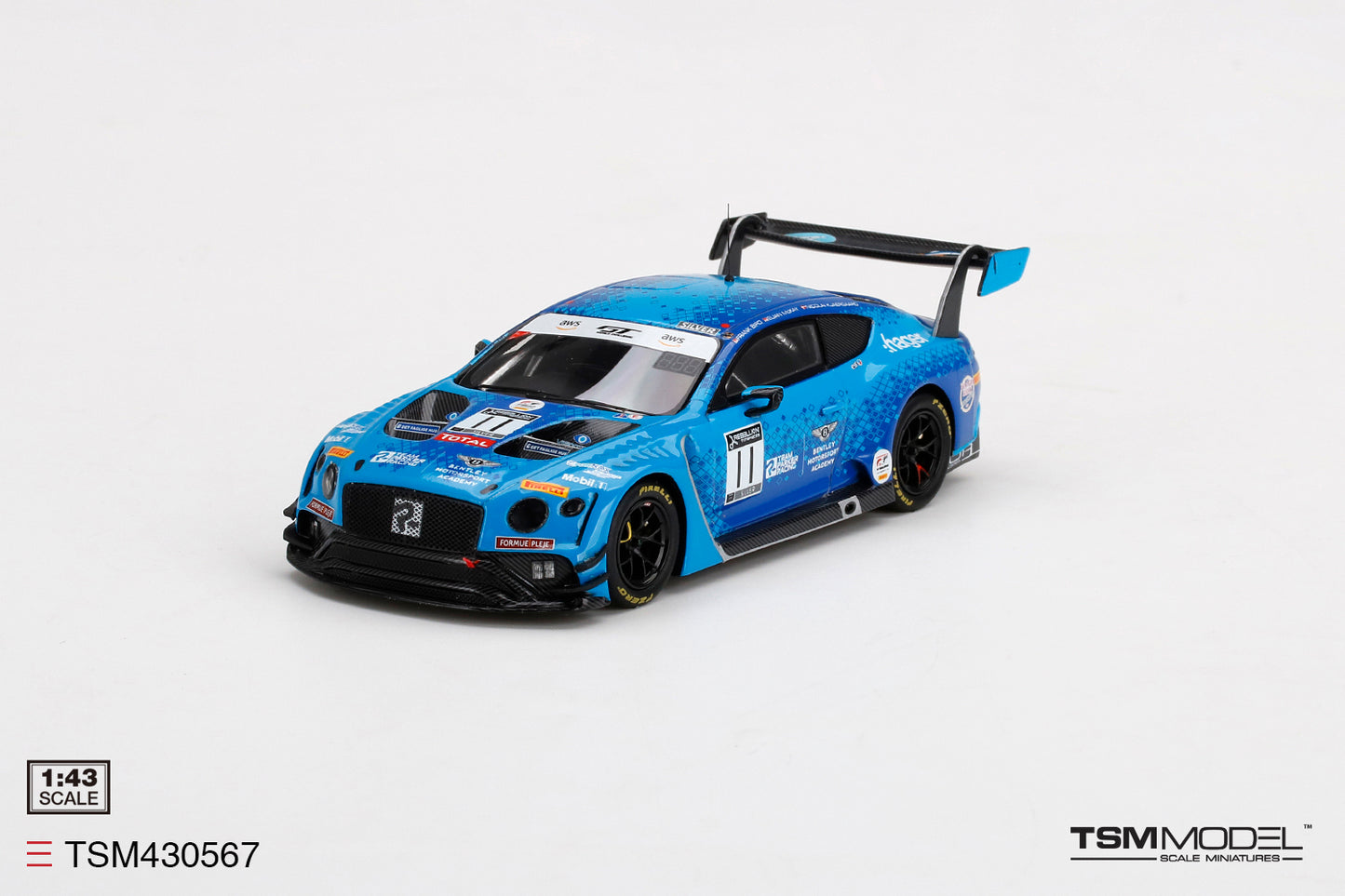 [ Back-order ] TSM TSM430567 1:43 Bentley Continental GT3 Total Spa 24 Hours 2020 #11 model car