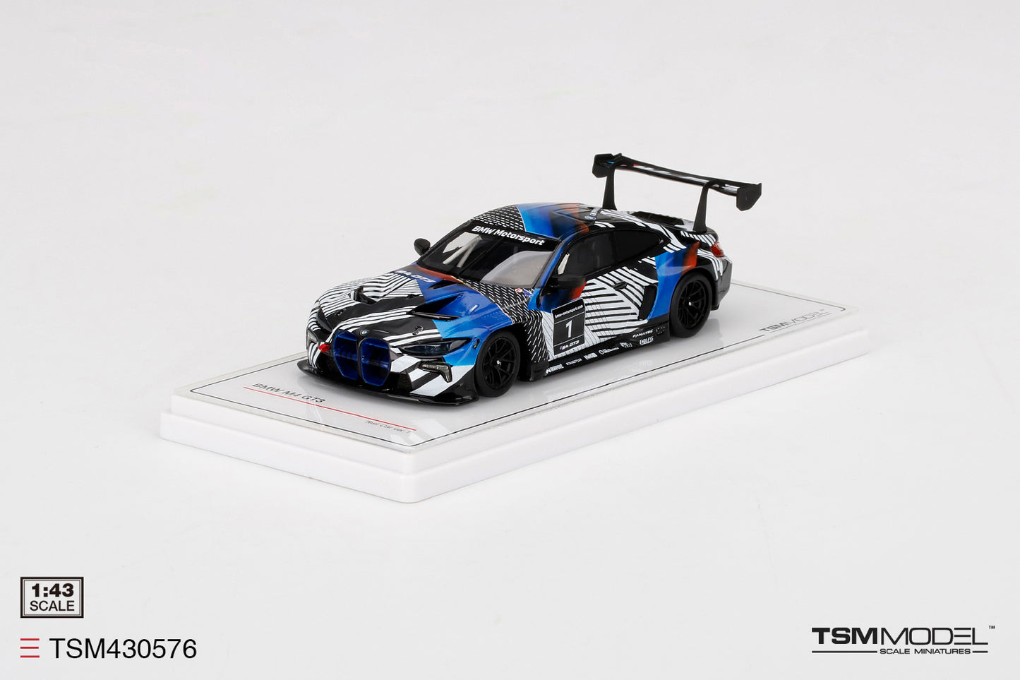 [ Back-order ] TSM TSM430576 1:43 BMW M4 GT3 Test Car Version 1 model car