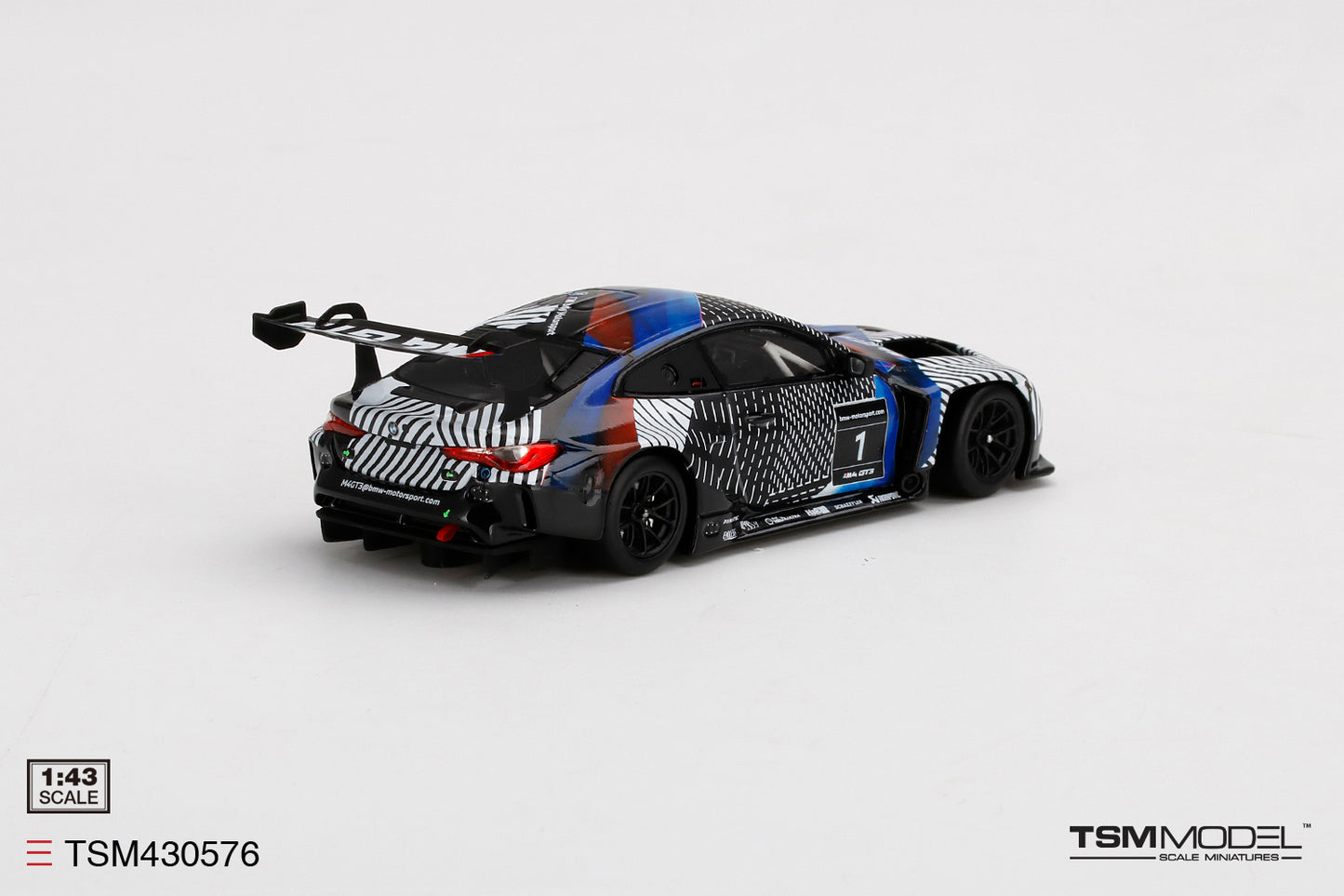 [ Back-order ] TSM TSM430576 1:43 BMW M4 GT3 Test Car Version 1 model car