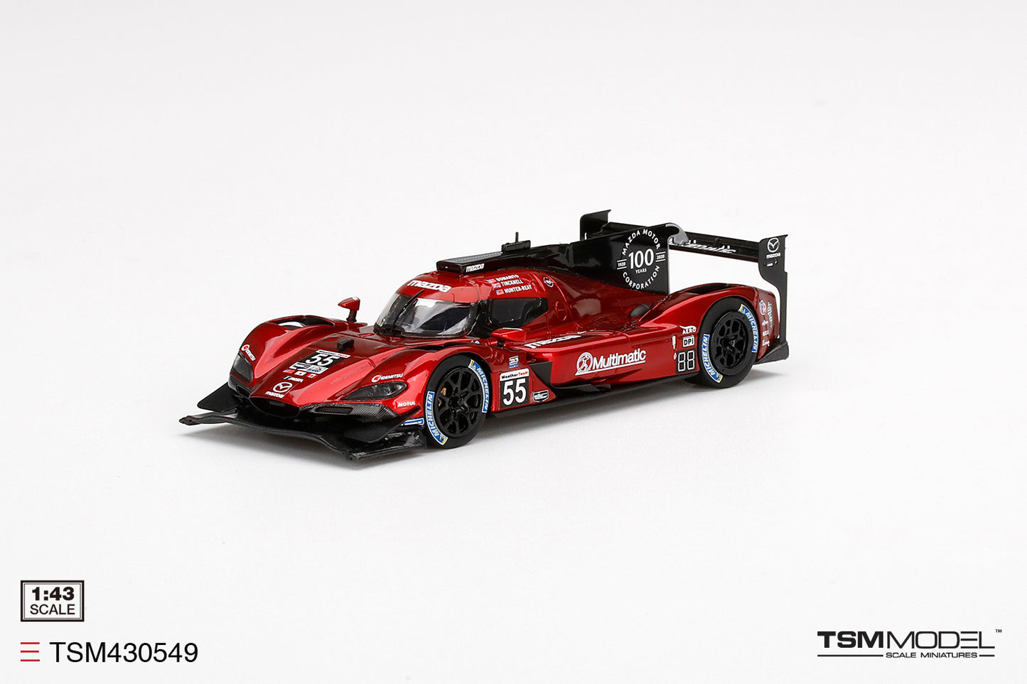 [ Back-order ] TSM TSM430549 1:43 Mazda RT24-P DPi IMSA Sebring 12 Hours 2020 #55 Mazda Motorsport model car