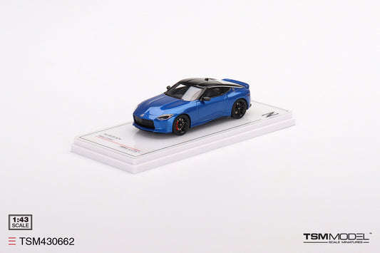 [ Back-order ] TSM TSM430662 1:43 Nissan Z Performance 2023 Seiran Blue LHD model car
