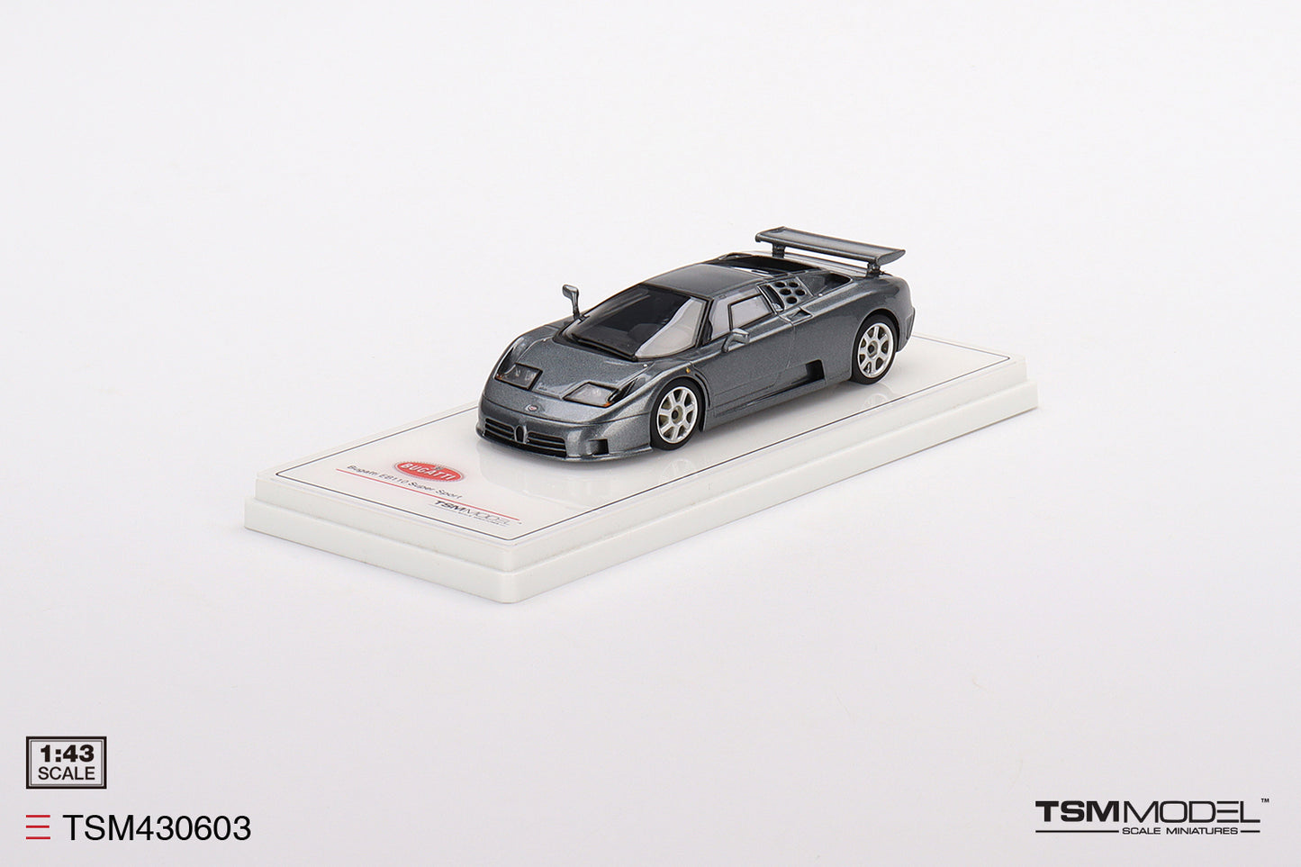[ Back-order ] TSM TSM430603 1:43 Bugatti EB110 Super Sport Grigio Scuro Grey model car