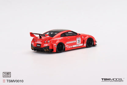[ Back-order ] TSM TSMV0010 1:43 LB-Silhouette WORKS GT Nissan 35GT-RR Version 1 Red/Black LBWK model car