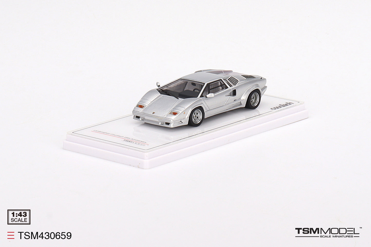 [ Back-order ] TSM TSM430659 1:43 Lamborghini Countach 25th Anniversary Grigio Gray model car