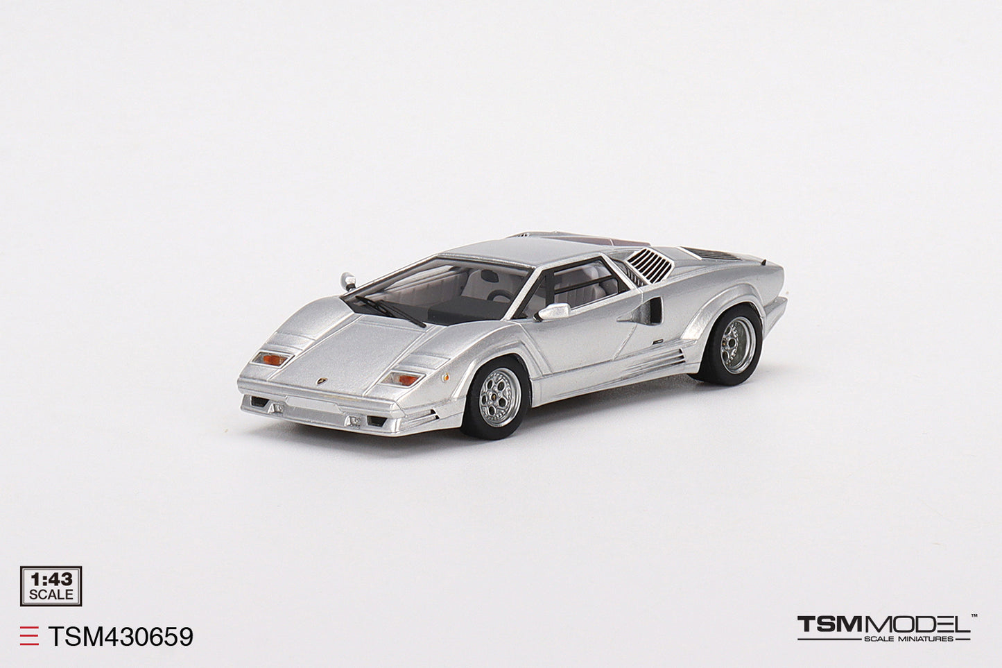 [ Back-order ] TSM TSM430659 1:43 Lamborghini Countach 25th Anniversary Grigio Gray model car