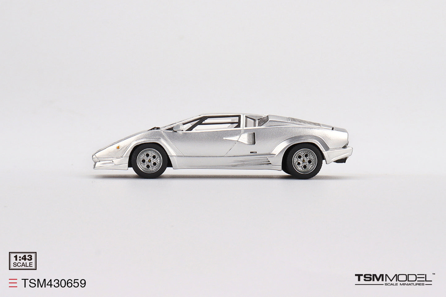 [ Back-order ] TSM TSM430659 1:43 Lamborghini Countach 25th Anniversary Grigio Gray model car