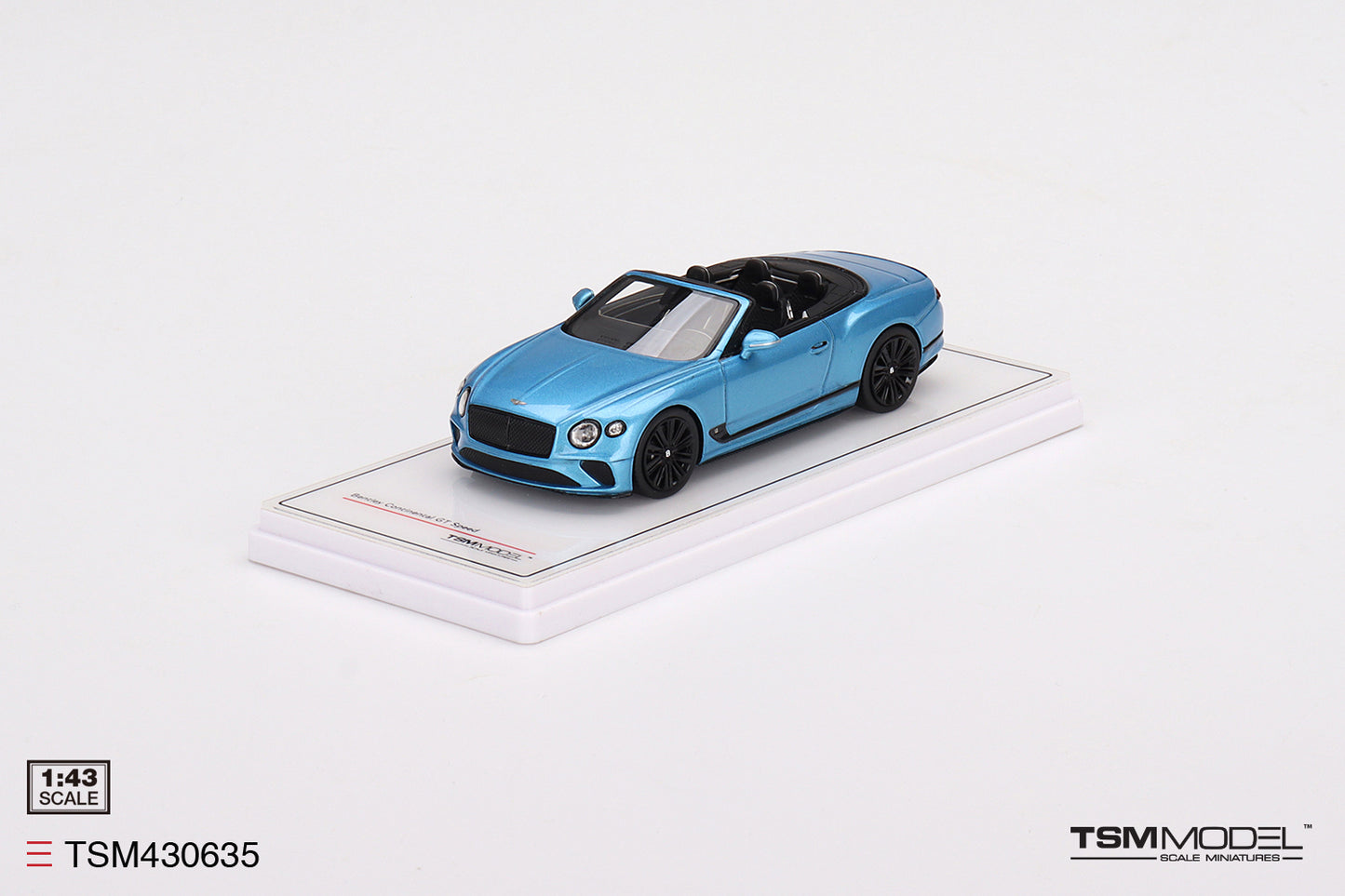 [ Back-order ] TSM TSM430635 1:43 Bentley Continental GT Speed Convertible 2022 Kingfisher model car