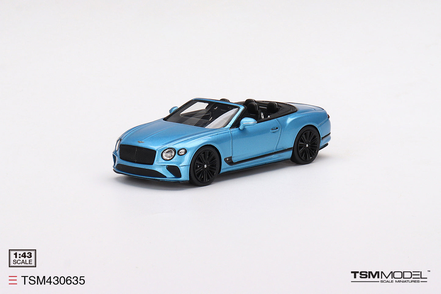 [ Back-order ] TSM TSM430635 1:43 Bentley Continental GT Speed Convertible 2022 Kingfisher model car
