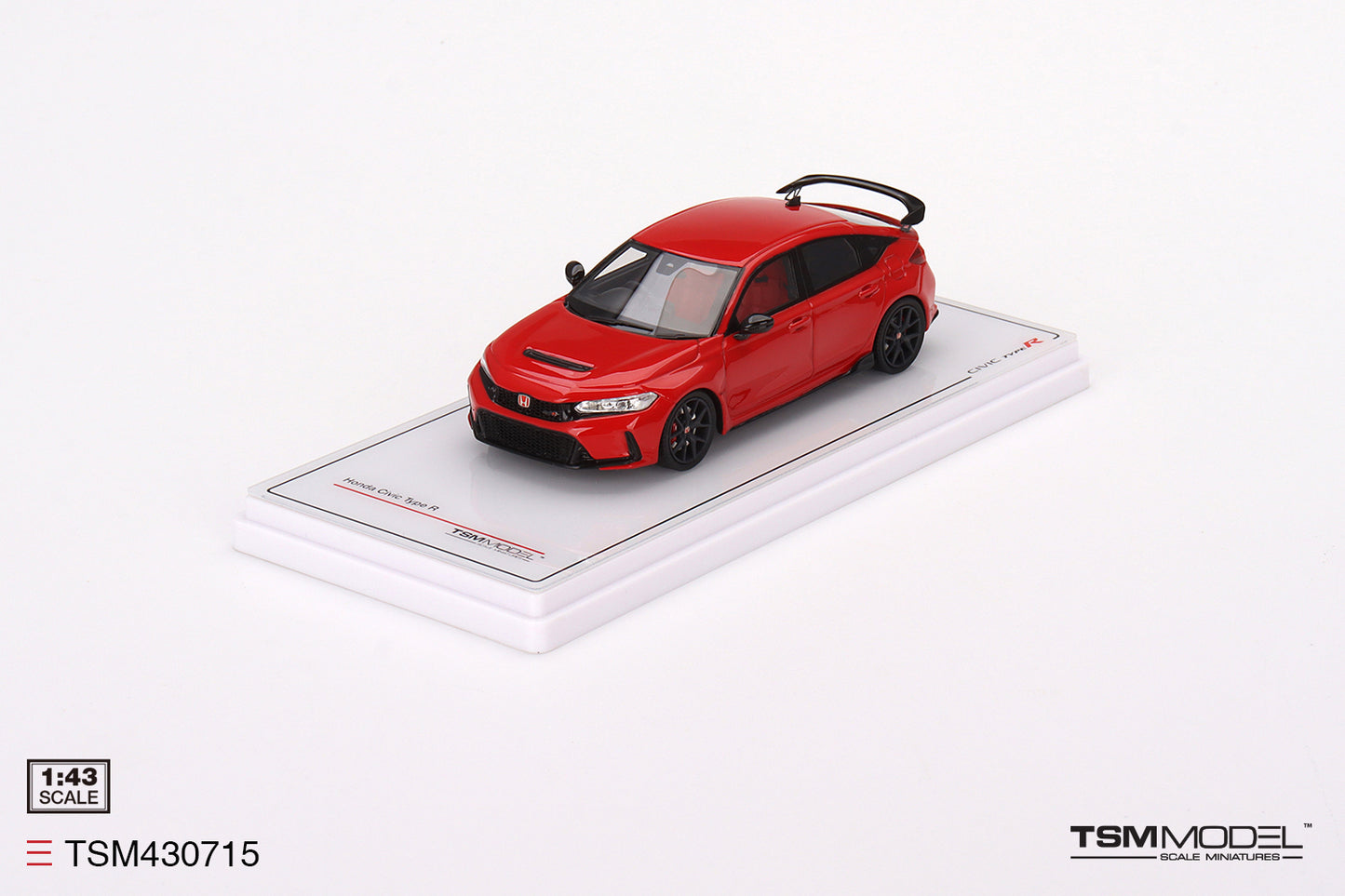 [ Back-order ] TSM TSM430715 1:43 Honda Civic Type R 2023 Rally Red RHD model car