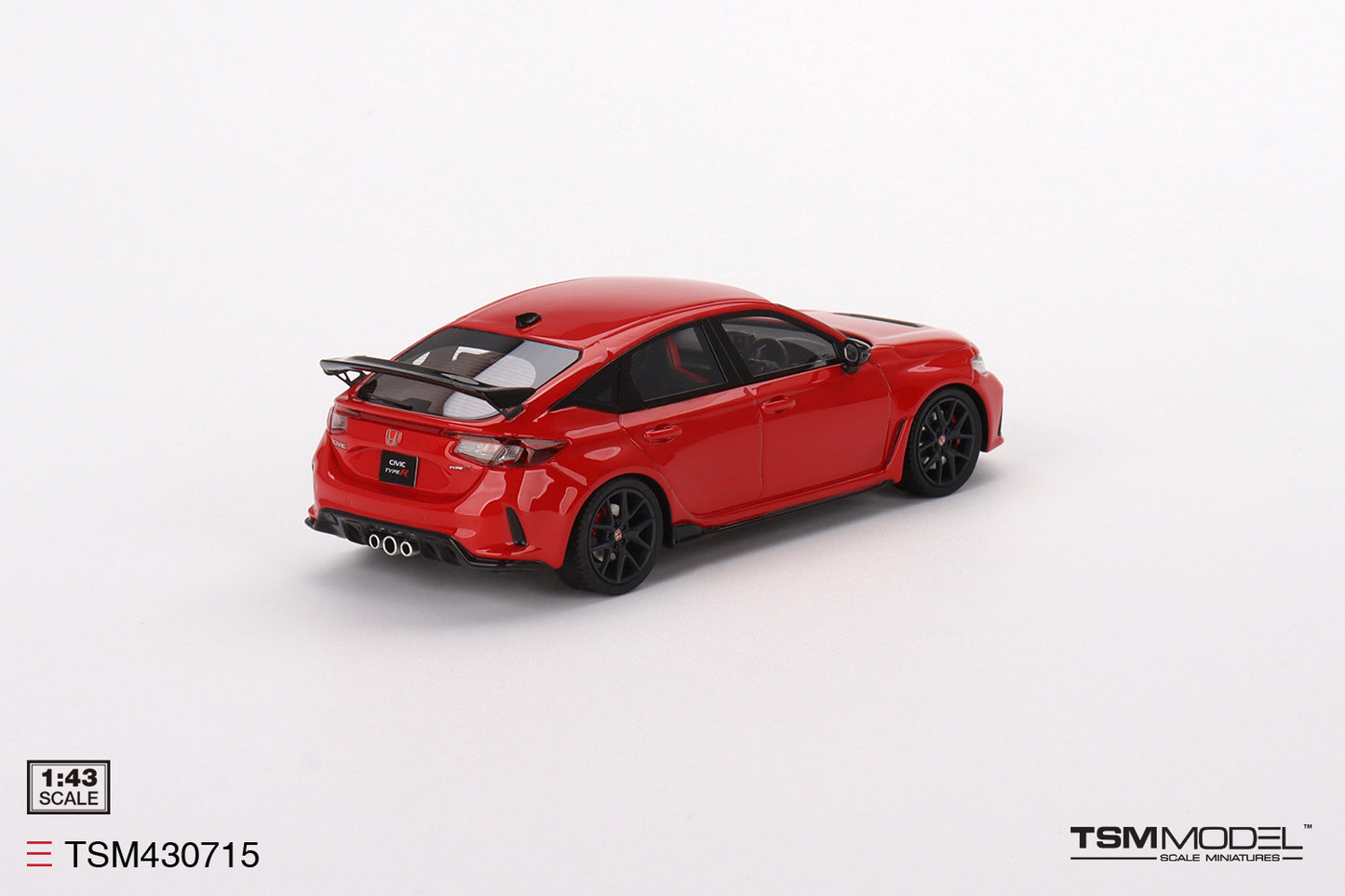 [ Back-order ] TSM TSM430715 1:43 Honda Civic Type R 2023 Rally Red RHD model car