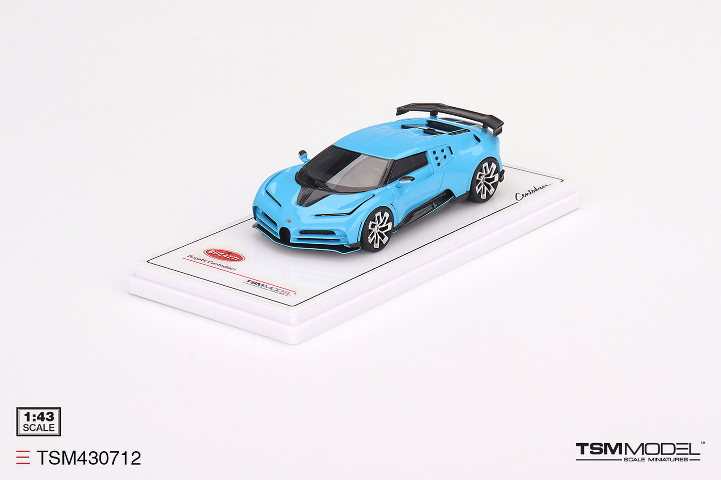 [ Back-order ] TSM TSM430712 1:43 Bugatti Centodieci Light Blue Sport model car