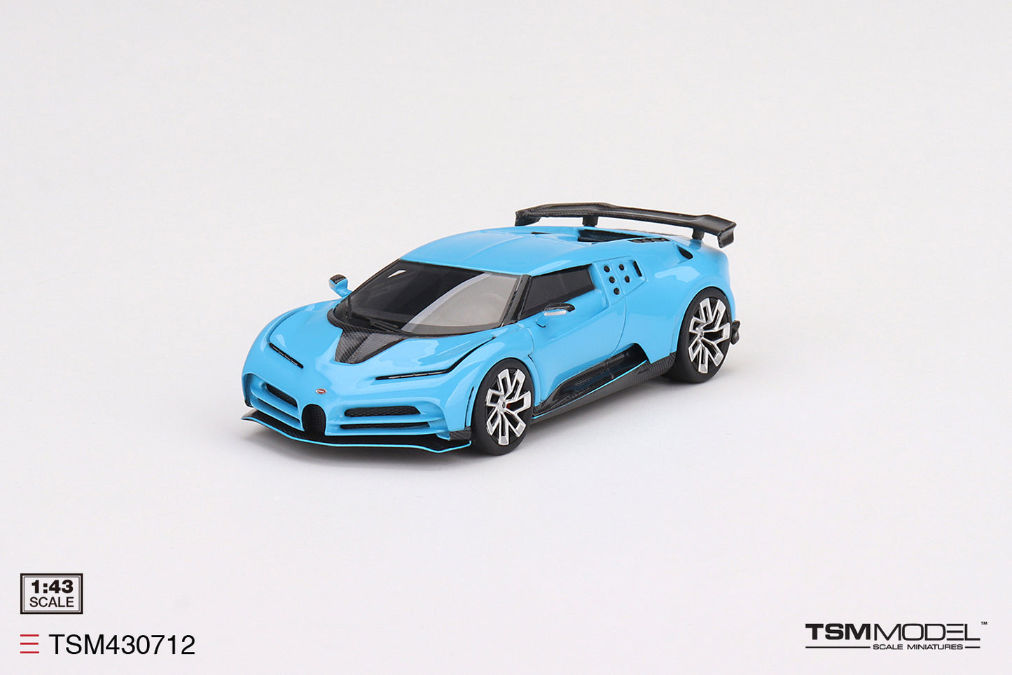 [ Back-order ] TSM TSM430712 1:43 Bugatti Centodieci Light Blue Sport model car