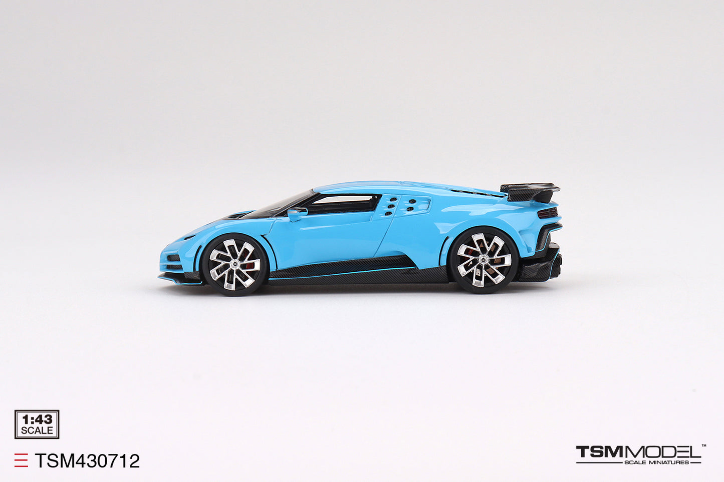 [ Back-order ] TSM TSM430712 1:43 Bugatti Centodieci Light Blue Sport model car