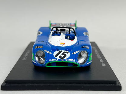 1:43 Spark 43LM72 Matra-Simca MS670 Le Mans 24H Winner 1972 #15 H. Pescarolo / G. Hill