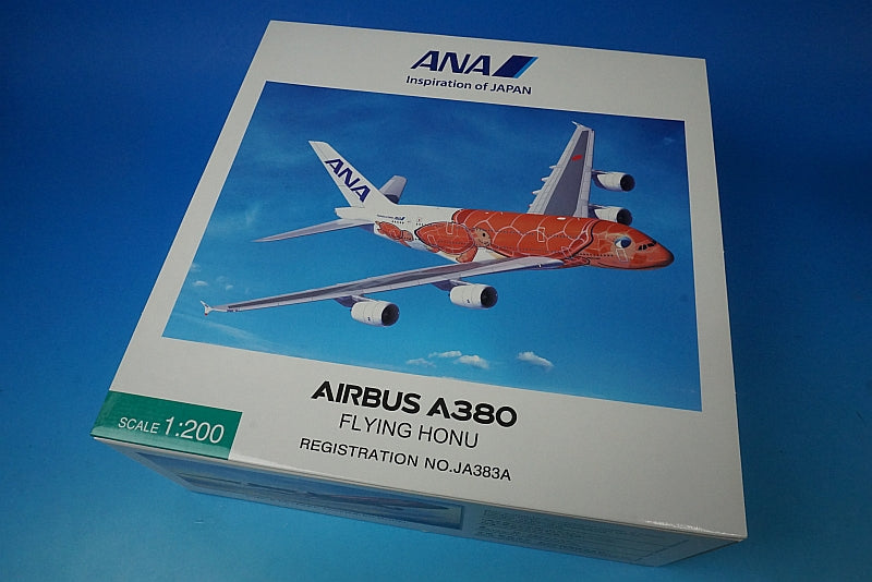 1:200 A380-800 ANA FLYING HONU Sunset Orange JA383A NH20146 ANA