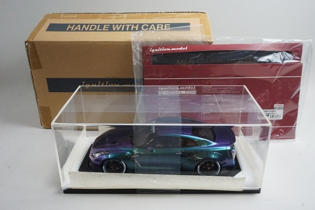 1:18 ignition model IG1033 LB-WORKS GT-R (R35) Metallic Purple / Green WEB Limited