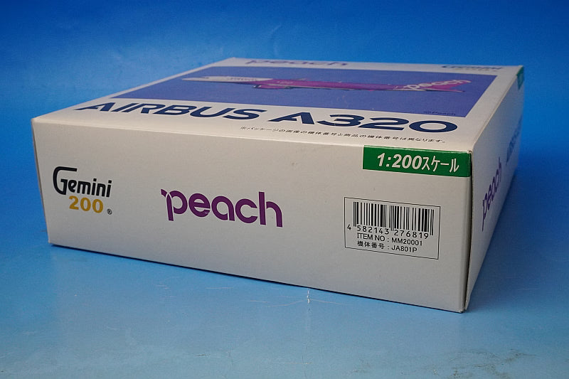 1:200 A320-200 Peach JA801P MM20001 Gemini airplane model
